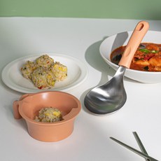 Bogen 不鏽鋼304迷你湯勺分菜勺組, 1套, 蜜桃色