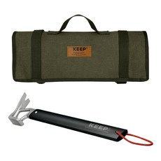 KEEP 캠핑 소프트 멀티 툴 파우치 + 경량 파운딩 해머 세트, 카키(파우치), 블랙(해머), 1세트