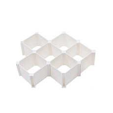 다윗트 다용도 칸막이 속옷 정리함 B타입, 화이트, 6개