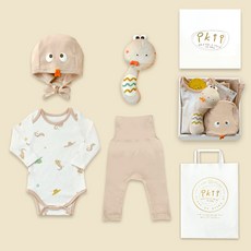 Ikii Iki蛇紋長袖內衣連身衣+緊身褲+帽子+玩偶禮盒+購物袋