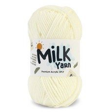 Knitt MiLK編織線 50g, 1捆, 01 象牙白