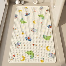데이소이 귀여운 디자인 흡착 욕실 욕조 매트 70 x 40 cm, 13 우주선, 1개