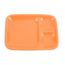 상큼 한접시 나눔 플레이트 도자기 식판, 캐롯 오렌지, 1개