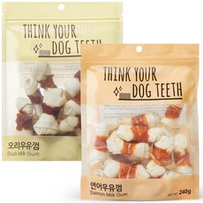 Think your dog teeth 오리 15p + 연어 15p 세트, 오리, 연어, 1세트, 480g