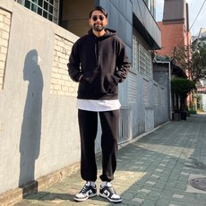 파이브라지 빅사이즈 기모 트레이닝 후드 상하의 세트