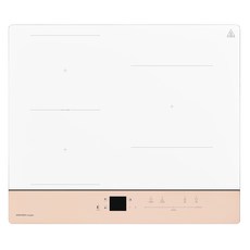 나비엔매직 인덕션 2분할 전기레인지 3구 WHITE + ROSE BEIGE, ERI-3463AF, 빌트인