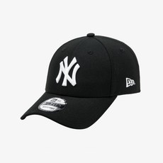 뉴에라 남녀공용 MLB 뉴욕양키스 화이트 온 블랙 베이직 볼캡 14561873 에라 940 뉴욕양키즈 화이트 온 블랙 베이직 볼캡 14561873