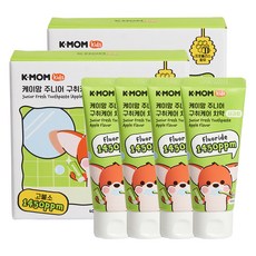 케이맘 아동용 구취케어 1450ppm 사과향 고불소 치약 4p, 2개, 240g 2개, 240g