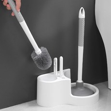 MyBath 一體型馬桶刷通管器 4件組, 白色