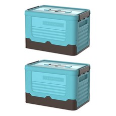 마켓에이 다용도 접이식 컬러 정리함, 블루, 2개
