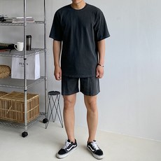 피그먼트반팔반바지세트