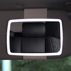 나만의차 차량용 LED 메이크업 미러 거울, 전차종, 1개