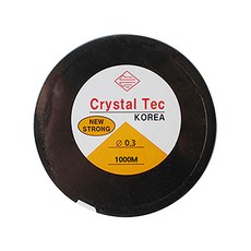 Crystal Tec DIY串珠材料 PU線, 0.3毫米x1000公尺, 透明, 1捲