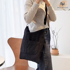프롬헤븐 라프텔 코듀로이 골덴 에코백 S306