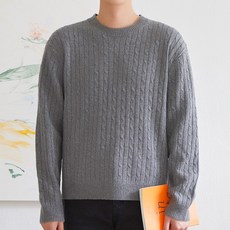 남자꽈배기니트