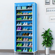 SAERON 라끄 간이 신발장 9단 60 x 30 x 155 cm, 블루