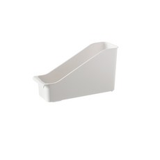 Yonwoo 塑膠廚房斜角收納盒, 白色, 14.8x41x23.2 公分, 14.8*41*23.2cm, 1個