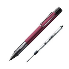 LAMY 알스타 볼펜 1.0mm + M16F 검정 볼펜리필심 0.8mm 세트, 볼펜(블랙퍼플), 케이스(랜덤발송), 1세트