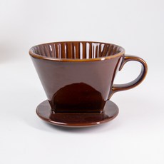 CoffeeBaba 陶瓷濾杯 大 3~4人用, 250ml, 棕色立場, 1個