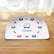 파스텔펫 반려동물 디너 흘림방지 매트, 고양이, 1개