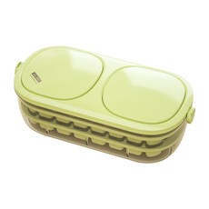 YUNMI 64格按壓式雙層方塊製冰盒, 綠色, 1個