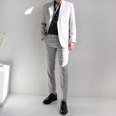 머시따 남성용 트렌디 투버튼 사계절 정장세트