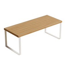無品牌 電腦螢幕墊高架 40 x 20 x 16.5cm 蘋果木/白架，增高螢幕，舒緩頸椎壓力