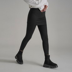Gembling 女款彈性無毛刷毛裙緊身褲