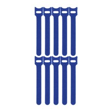 소소마켓 벨크로 케이블 타이 전선 정리 고정 홀더, 블루, 10개