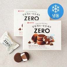 롯데제로 미니바이트 밀크 앤 초코 아이스크림 (냉동), 2개, 380ml