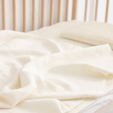 미소네이처 유아용 줄무늬 모달 블랭킷, 아이보리