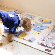 ATTI FRIEND 寵物嗅聞遊戲墊 LC款 70x95公分, L, 白底繽紛混色C款, 1個