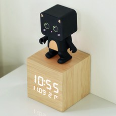 플라이토 큐브 플러스 LED 탁상시계 + 댄싱스피커