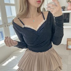 soida 여성용 발레 롤린 크로스 크롭티