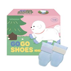 베베페페 강아지 고고슈즈 일회용 산책 신발 72p, 라이트블루