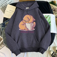 MORNING MOOD 귀여운 프린팅 기모 임산부 후드티