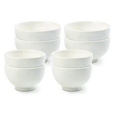 Syracuse CHINA 楓木空氣碗套裝, 湯碗+飯碗, 4組, 素色白款