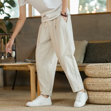 남자흰바지  남성용 알럽홈 와이드 루즈 캐주얼팬츠 