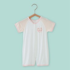 베베니즈 유아용 해피베이비 곰돌이포인트 반팔 우주복