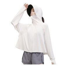 愛北鼻 成人冰絲防曬外套, M, 白色