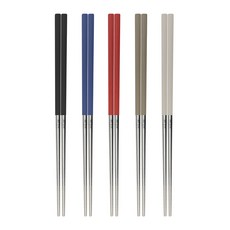 PLUS PERFECT 理想 金緻316不銹鋼四方筷 23.5cm, 筷子 5雙, 5色, 1組