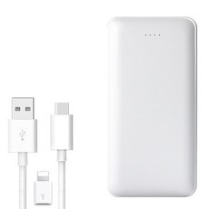 슈페라르 2포트 보조배터리 10000mAh C타입 + 5핀 커넥트, GG1260100, 화이트