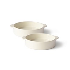 PRELUDE 素色雙柄圓形餐碗, 2入, 單品, 象牙白