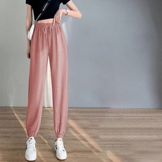 여성용 블랙 101 카볼리오 데일리 밴딩 조거 팬츠 B234WF00126