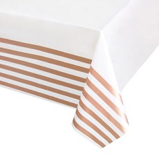 餐桌布 條紋 玫瑰金 210*110cm, 1件, 1個