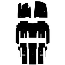 루젠 프리미엄 코일매트 풀세트, 올뉴카니발 4세대 일반형 9인승, 블랙