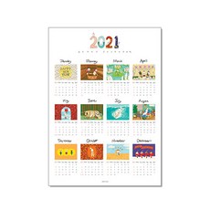 러브베니 2021 베니 포스터 캘린더, 혼합색상, 1개