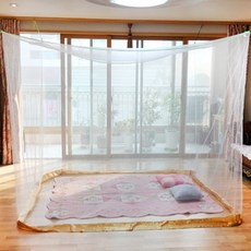 Hanbandocheolmang 方形蚊帳 3-4人用 270 x 210 x 190cm 白色