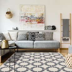 이정데코 비쥬얼 플로어 사계절 거실 러그 카페트