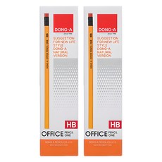 東亞 DONG-A OFFICE PENCIL ONE 辦公鉛筆 HB, 黃色, 2支